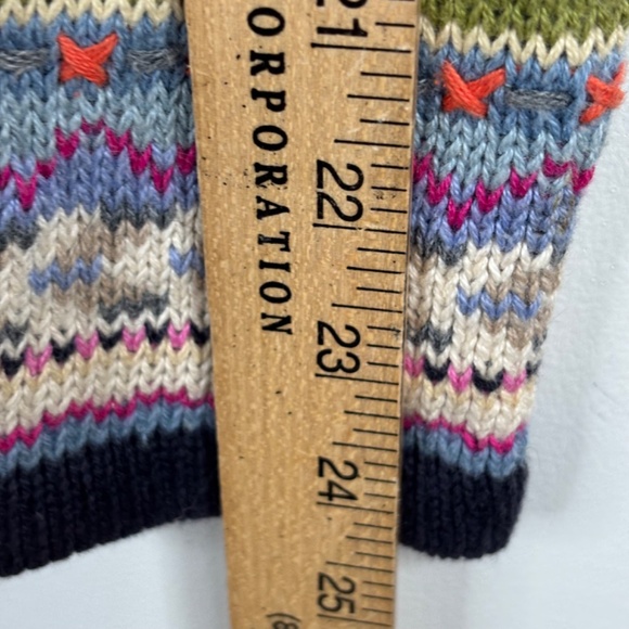 VTG 90s Paul Harris Design 3D Knit Cardigan S Rainbow Floral Boho Cottage Granny - Picture 8 of 9